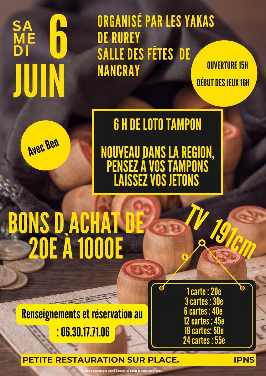 6 h de loto tampon